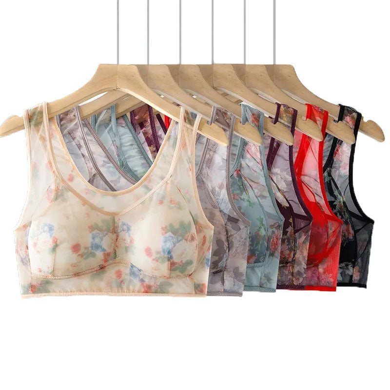 Women's Vest Plus Size Most Comfortable Mesh Wireless Bra for Middle - aged & Elderly - Beauty Belliss